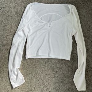 lululemon NWOT Cropped Henley Long Sleeve